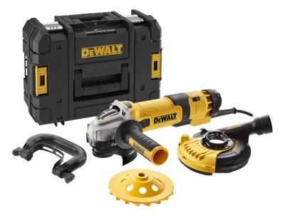 DeWalt DWE4257KT Vinkelslip med ytbehandlingskit (125mm)