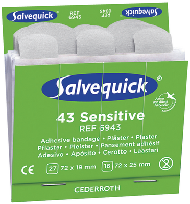 Cederroth Salvequick Plåster Sensitive 258ST