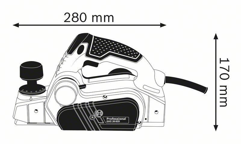 Bosch GHO 26-82 D Elhyvel i väska 82mm