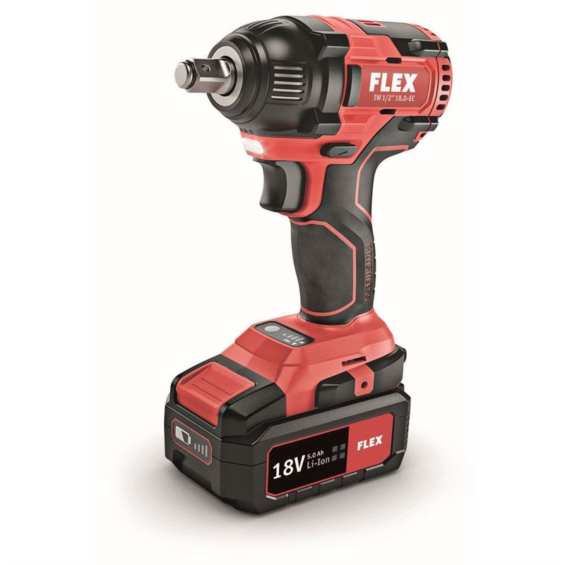 Flex Mutterdragare 1/2" IW 18-0-EC Set (2x5,0Ah)