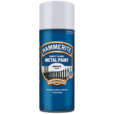 Hammerite Slätlack 400ML Spray Silver