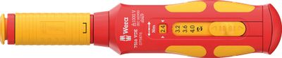 Wera 7516 VDE Kraftform Safe-Torque Speed momentskruvmejsel, 2,4-4,0 Nm, 9 x 2,4 Nm x 2,8 Nm x 3,2 Nm x 3,6 Nm x 4,0 Nm x 192 mm