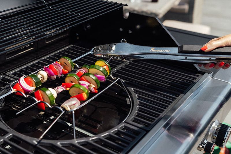 Landmann Modulus grillspettsrack 5 spett i rostfritt