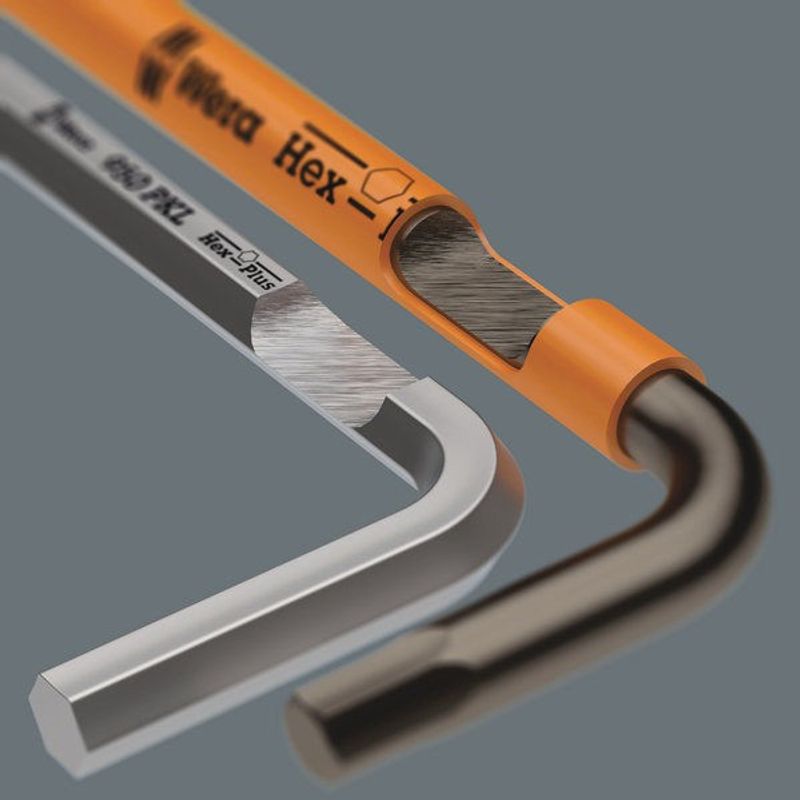 Wera 950/9 Hex-Plus Multicolour 1 SB L-nyckelsats, 9 delar