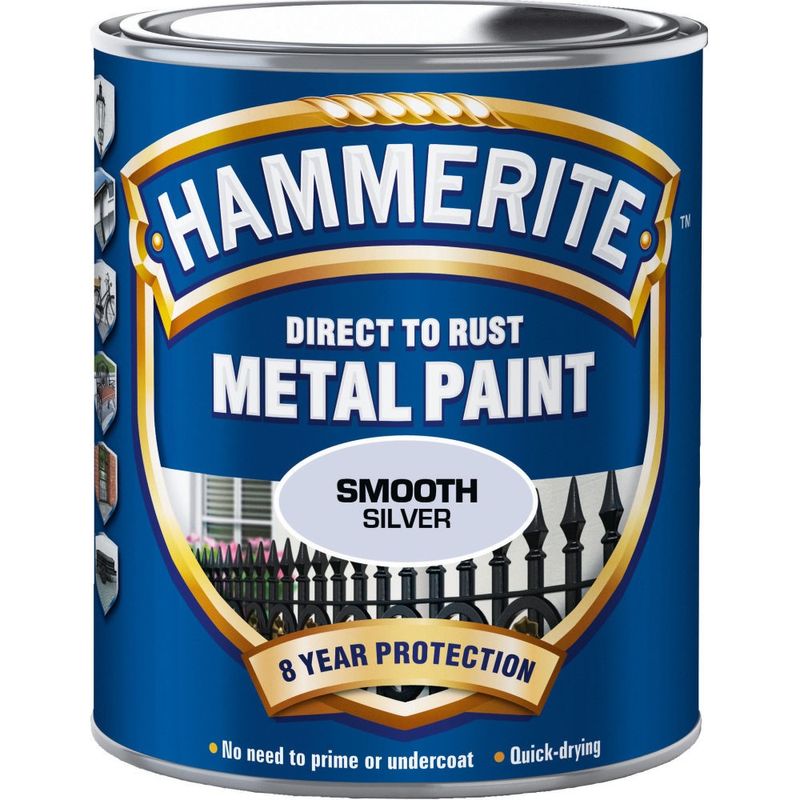 HAMMERITE SLÄTLACK 250ML SILVER