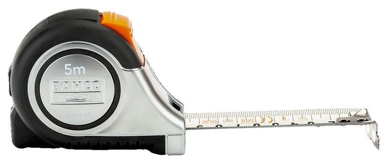 Bahco MTS-5-25 Måttband 5m 25mm Rostfritt mm/tum