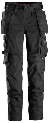 Snickers 6247 – Svart stretchbyxa dam med hölsterfickor och CORDURA