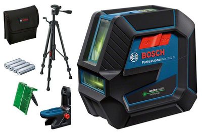 Bosch GCL 2-50/RM10 Kombilaser Grön inkl stativ BT 150