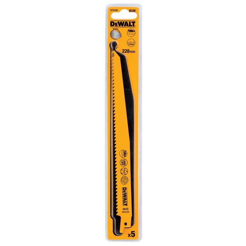 DeWalt DT2349 Tigersågblad Trä/Spik 228mm 5-P