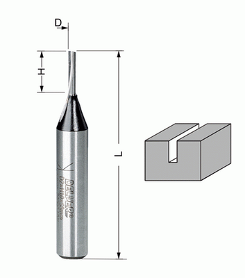 Delver Bottenskärande Notfräs 2×10×53 S=8