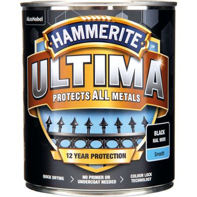 Hammerite Slätlack Ultima Svart 750ML
