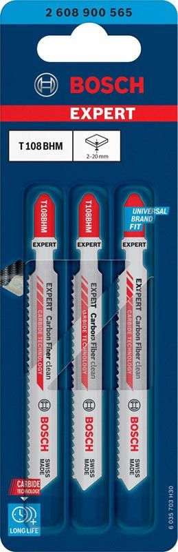 Bosch Expert ‘Carbon Fiber Clean’ T 108 BHM sticksågblad, 3 st Carbide