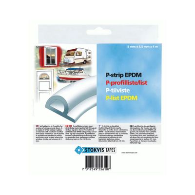 Stokvis P-list EPDM Brun 9mm x 5,5mm x 6m