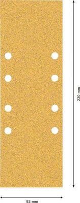 Bosch Expert C470 slippappersats för planslipar, 93 x 230 mm, G 3 x 60/4 x 80/3 x 120, 10 st.