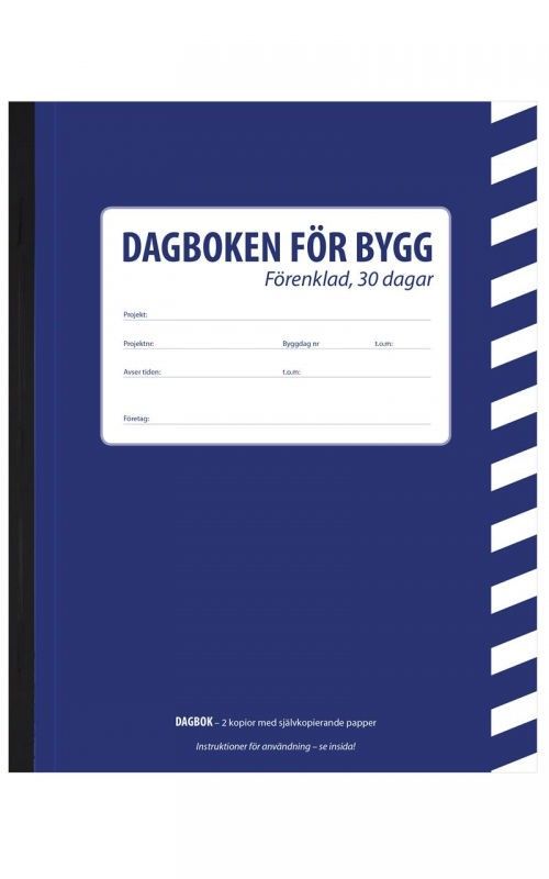 Byggdagbok 30 dagars A5