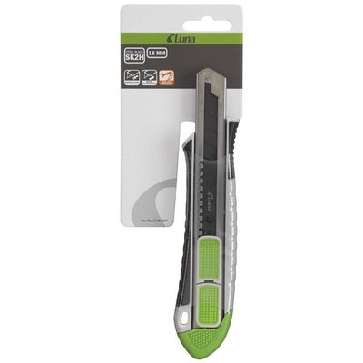 Luna L18-COMB Brytbladskniv 18mm med fast-/autoindragbart blad