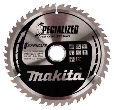 Makita E-06971 Sågklinga Efficut Trä T.C.T, 216x30x2mm 45T