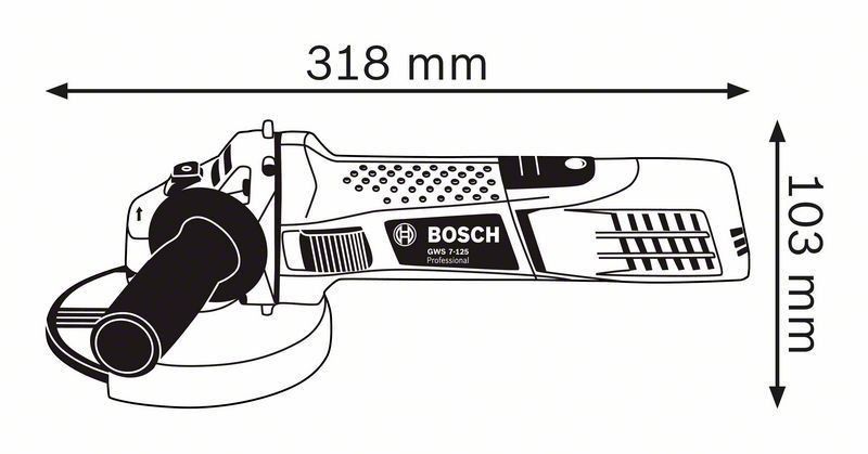 Bosch GWS 7-125 C Vinkelslip 125mm 720W