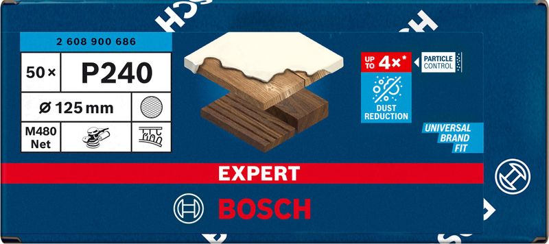 Bosch Expert M480 slipnät för excenterslipar 125mm för trä och trä med färg