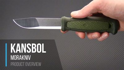 Mora Kansbol Kniv Grön flåslipad 109/226mm