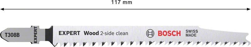 Bosch Expert ‘Wood 2-side clean’ T 308 B sticksågblad, 5 st