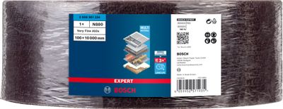 Bosch Expert N880 fleecerulle för handslipning 100mm x 10m för trä & färg