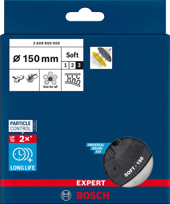 Bosch Expert Multihål stödrondell för Bosch 150mm Mjuk/Medium/Hård