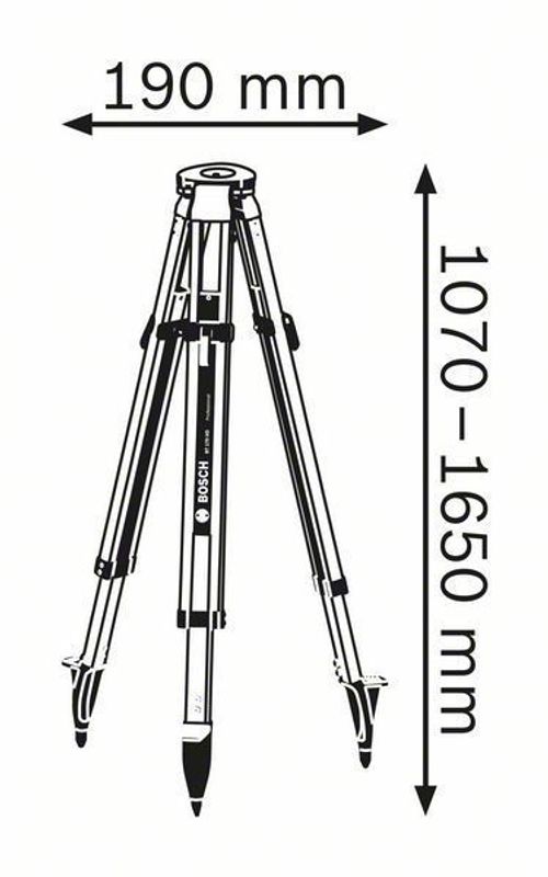 Bosch BT 170 HD PROF Laserstativ 5/8" 107-165cm