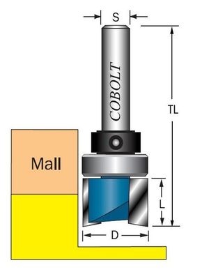 Cobolt Mallfräs D=14 L=25 TL=63