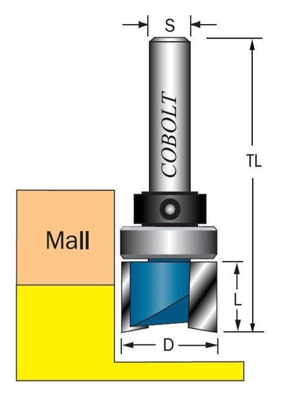 Cobolt Mallfräs D=14 L=25 TL=63