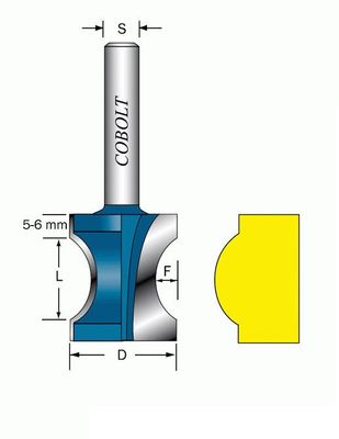 Cobolt Segmentfräs L=25 F=5 D=25
