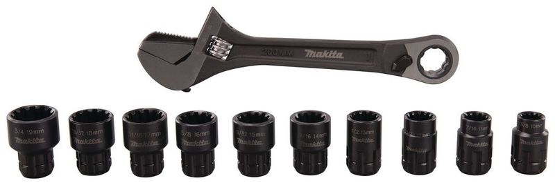 Makita B-65458 Skiftnyckel 200mm med spärr 72T