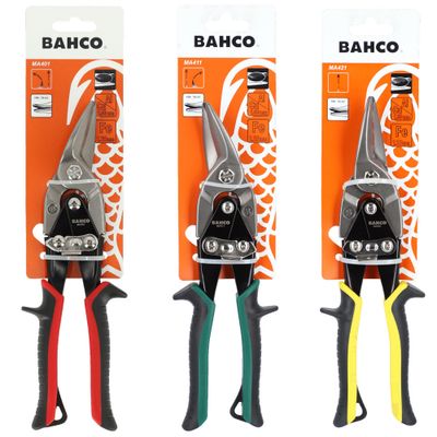 Bahco plåtsaxar Vänster-, Höger- & Rakklippande