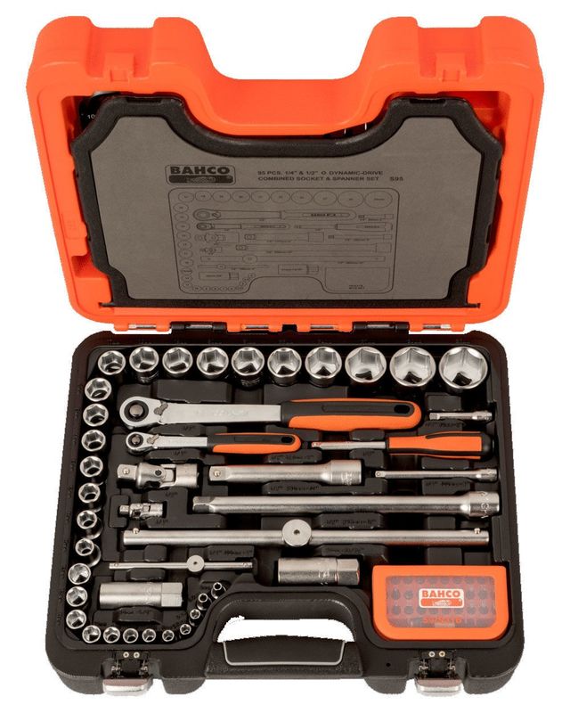 Bahco S95 Hylsnyckelsats 1/4" & 1/2" 95-delar