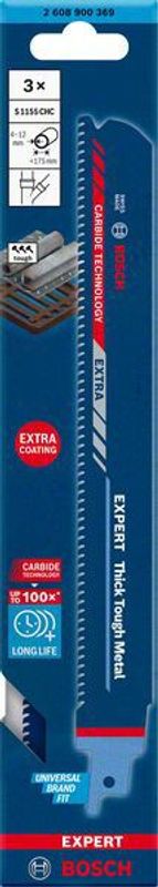 Bosch Expert ‘Thick Tough Metal’ S 1155 CHC tigersågblad 225mm 3st CARBIDE