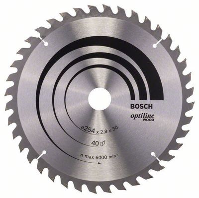 Bosch Cirkelsågkling 254mm 40T (Universalklinga Trä)