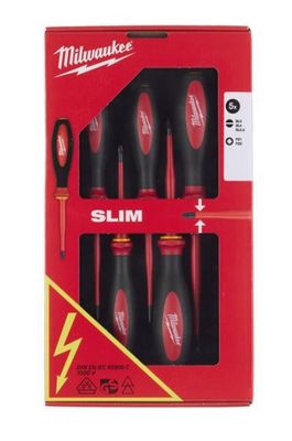 Milwaukee Skruvmejselsats VDE Slim 5-delar