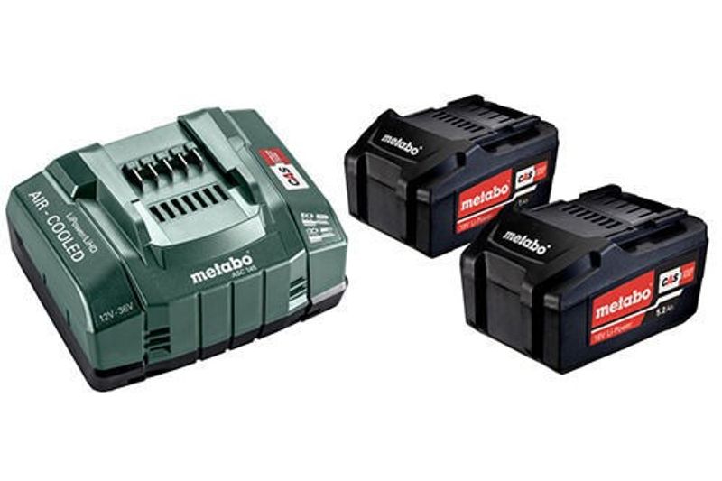 Metabo BASIS-SET (2x18V 5,2ah batterier + Snabbladdare)