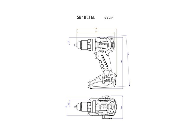 Metabo Slagborrmaskin SB 18 LT BL 18V (utan batteri)