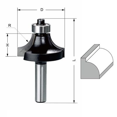Delver Avrundningsfräs D=50.8 H=25 L=69 R=19 S=8