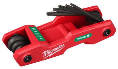Milwaukee Torxnyckelsats Vikbar 8-delar T9-T40