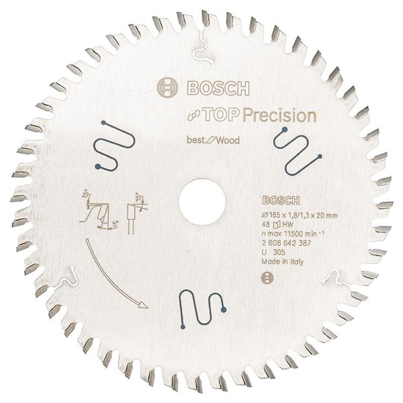 Bosch Sågklinga 165mm 56T TOP Precision (Metall)