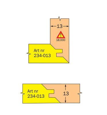 Cobolt Hörnförbindningsfräs L=19mm S=8 D=44