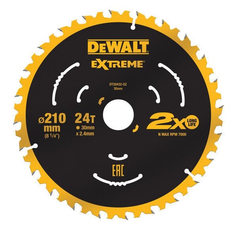 DeWalt DT20432 Cirkelsågklinga Extreme 210x30mm 24T