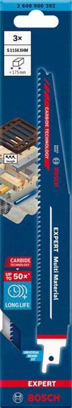 Bosch Expert 'Multi Material' S 1156 XHM tigersågblad 225mm 3st CARBIDE