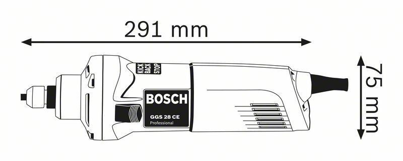 Bosch GGS 28 CE Rakslip m. kort hals (650W)