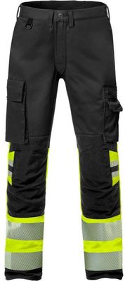 Fristads Varselbyxa stretch 2708 PLU klass 1 Dam Varsel Gul/Svart 38