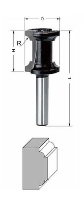 Delver Listprofilfräs 22x26xR3.2x60 S=8