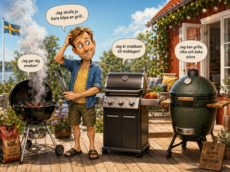 Kolgrill, gasgrill eller keramisk grill?