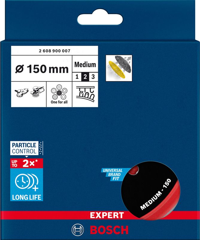 Bosch Expert Multihål stödrondell Universal 150mm Mjuk/Medmium/Hård